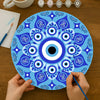 Disco de Madera - Mandala ojo turco