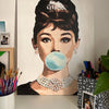 Audrey Hepburn Bubble Gum - Pintar Números ®