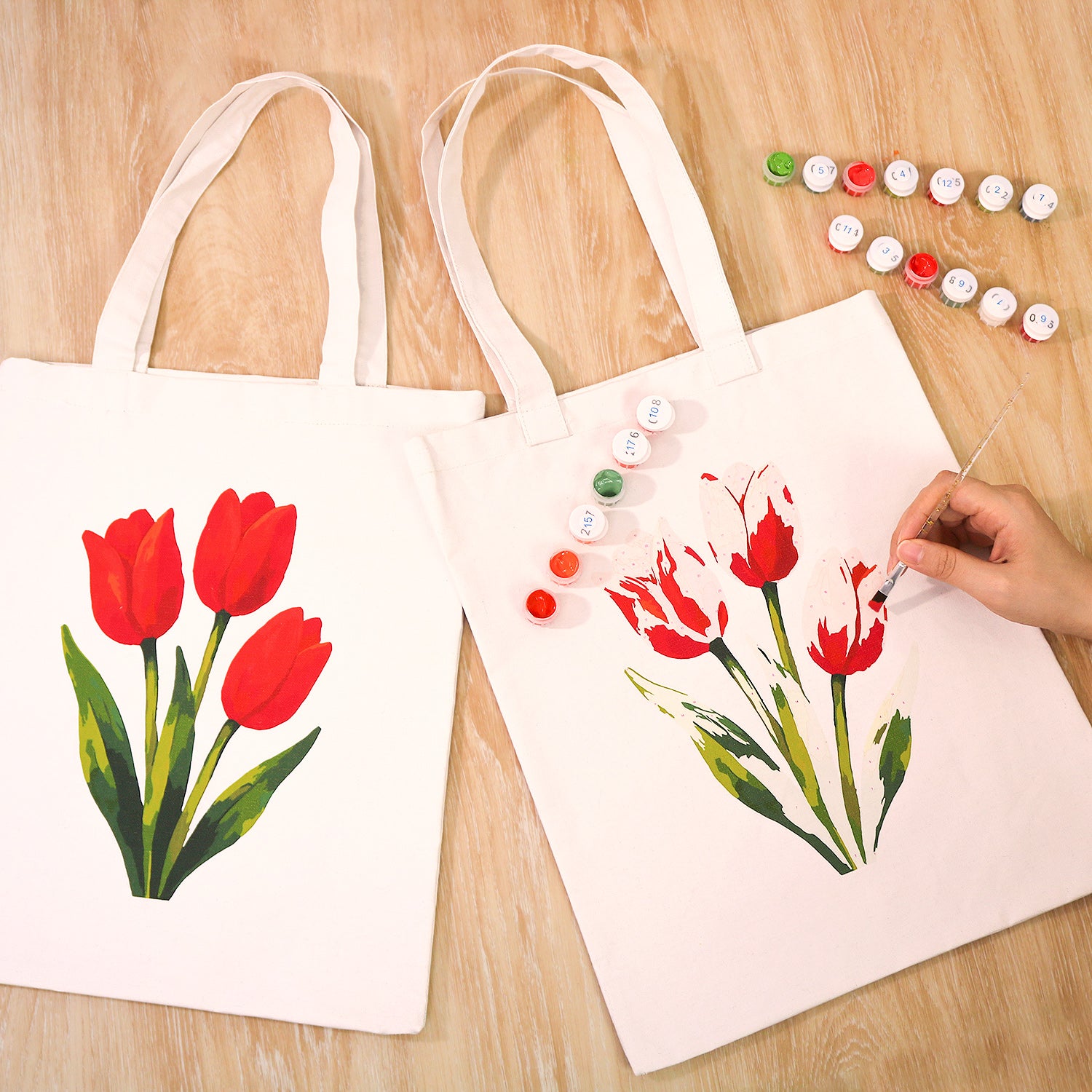 Cloth bag Red tulips