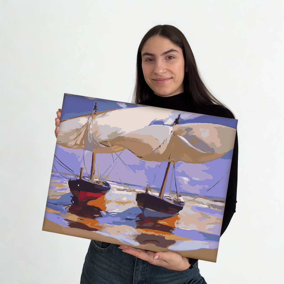 Barcos Varados de Joaquín Sorolla - Pintar Números®