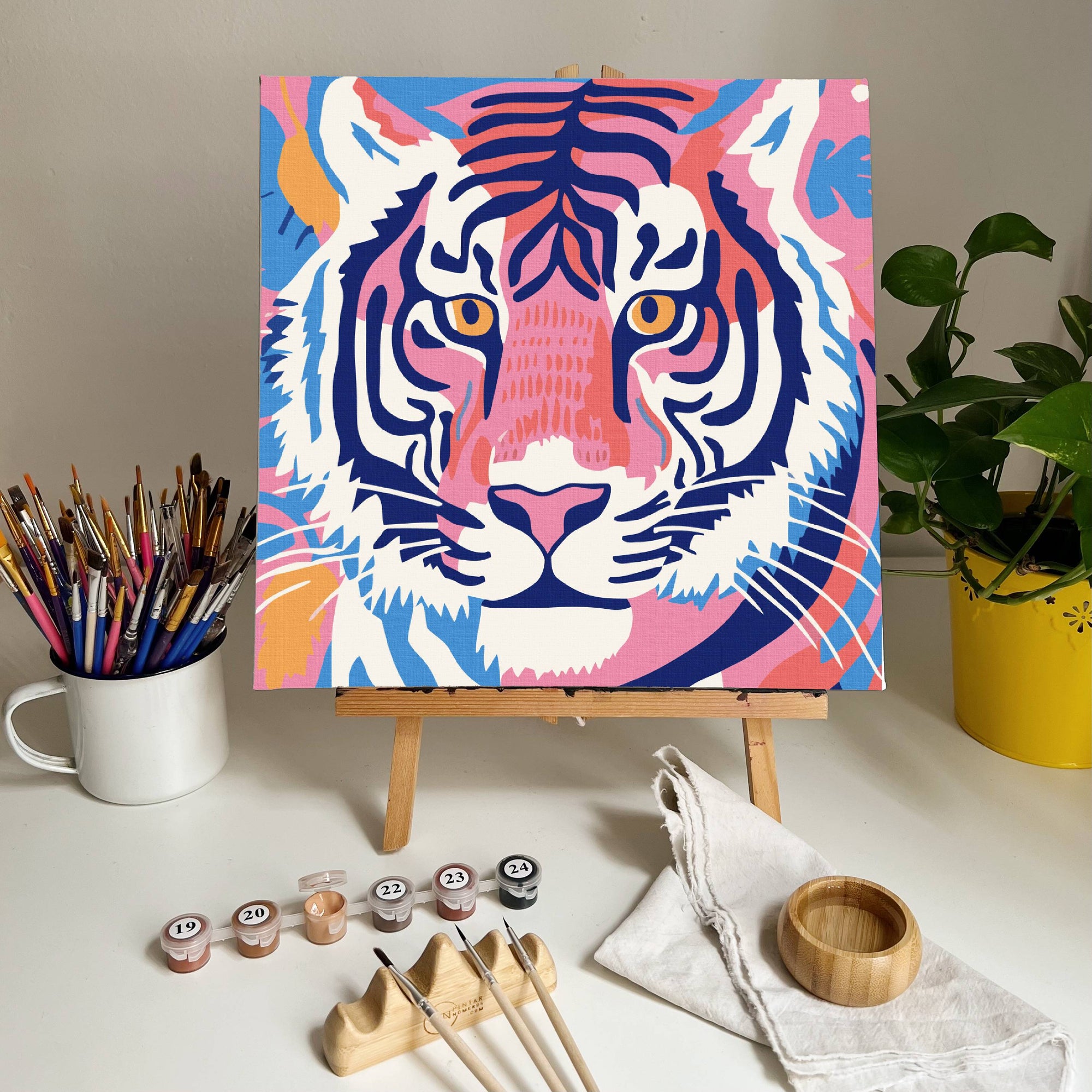 Tigre colorido -  Pintar Números®