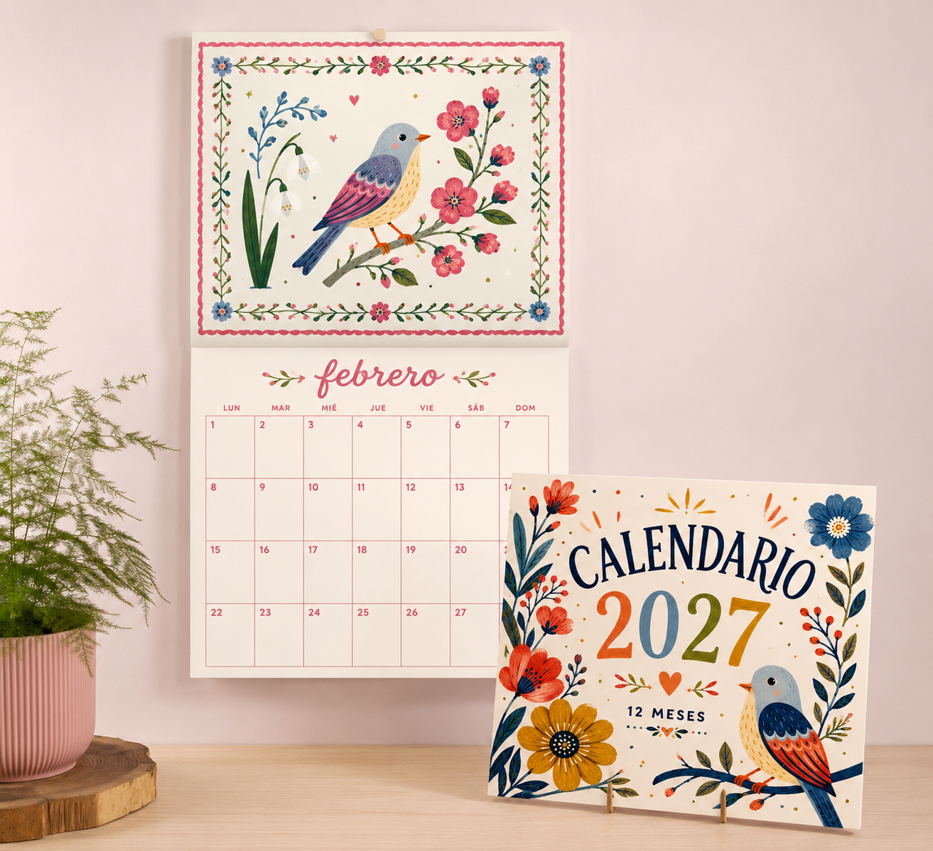 Calendário anual de 2027  - Pintar Números