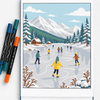 Libro Pintar Números - Maravillas Invernales