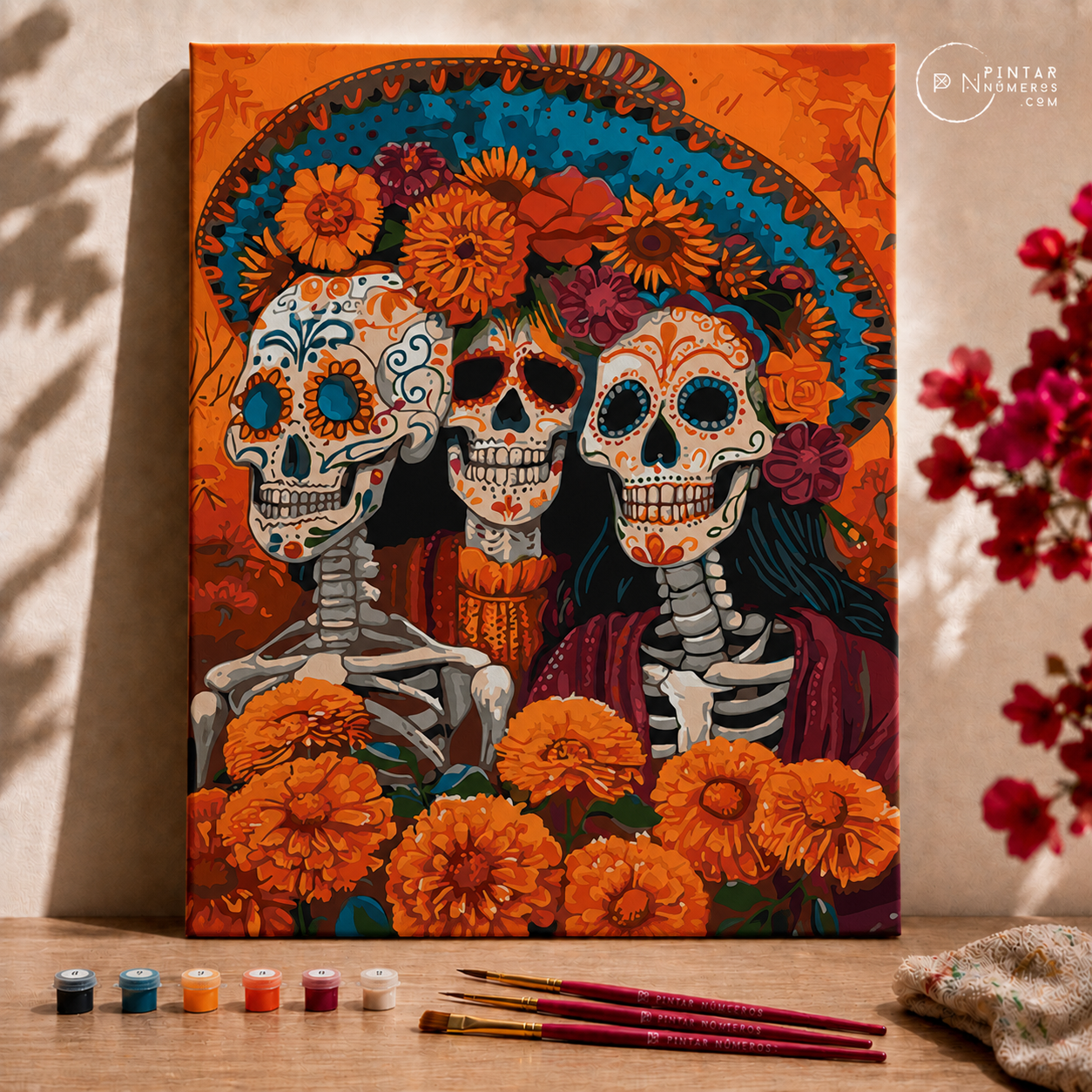 Caveiras mexicanas  - Pintar Números®