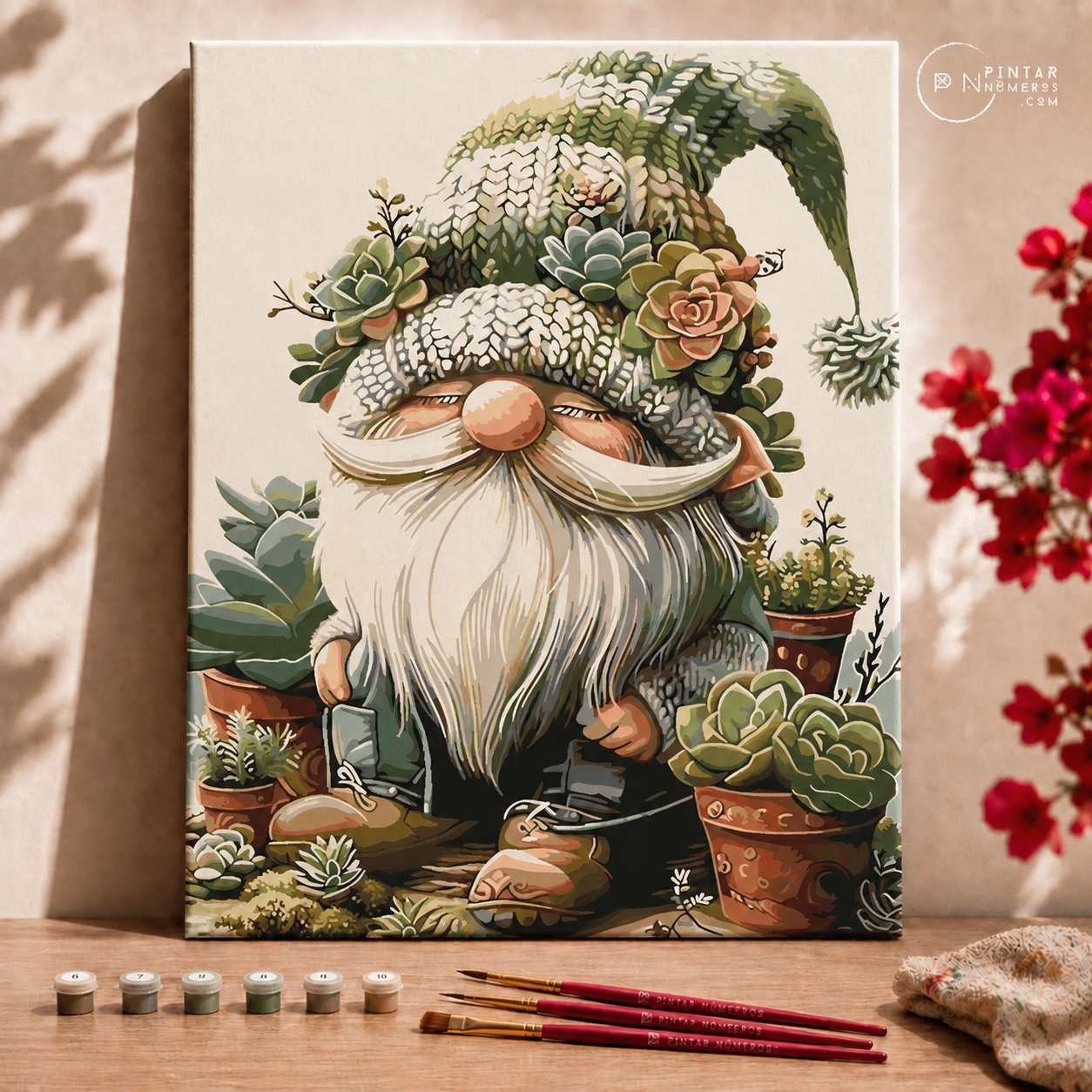 Pequeno anão verde  -  Pintar Números
