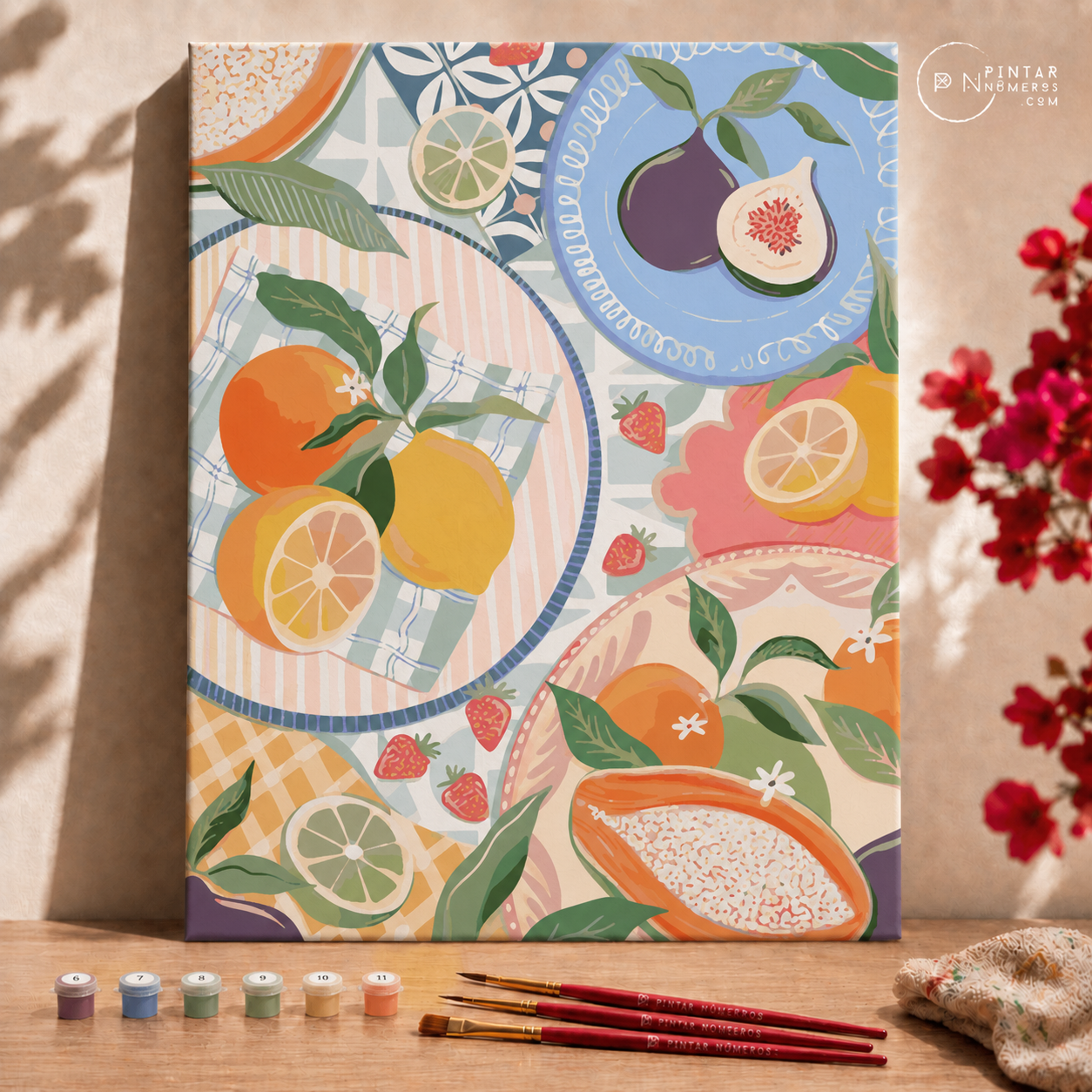 Frutas  -  Pintar Números