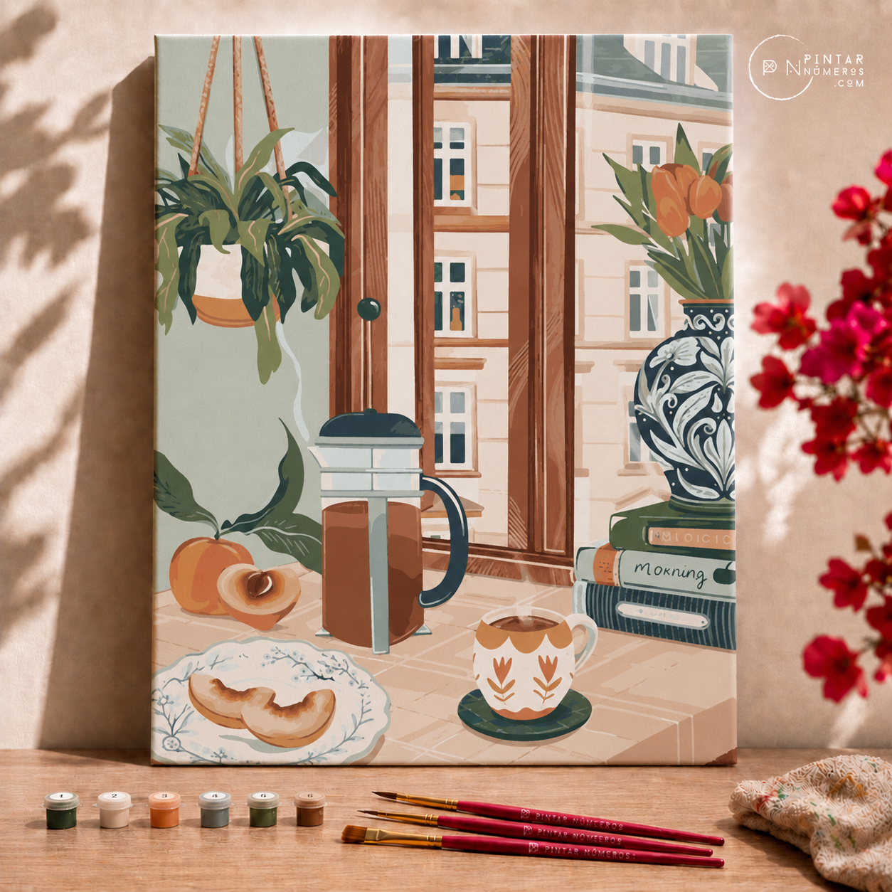Café con vistas -  Pintar Números