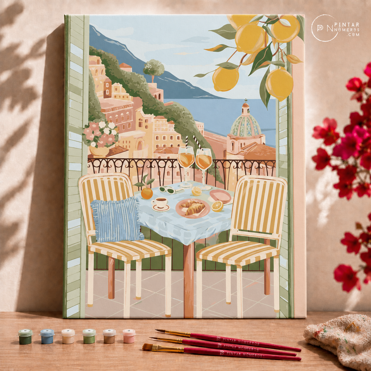 Desayuno en la terraza -  Pintar Números