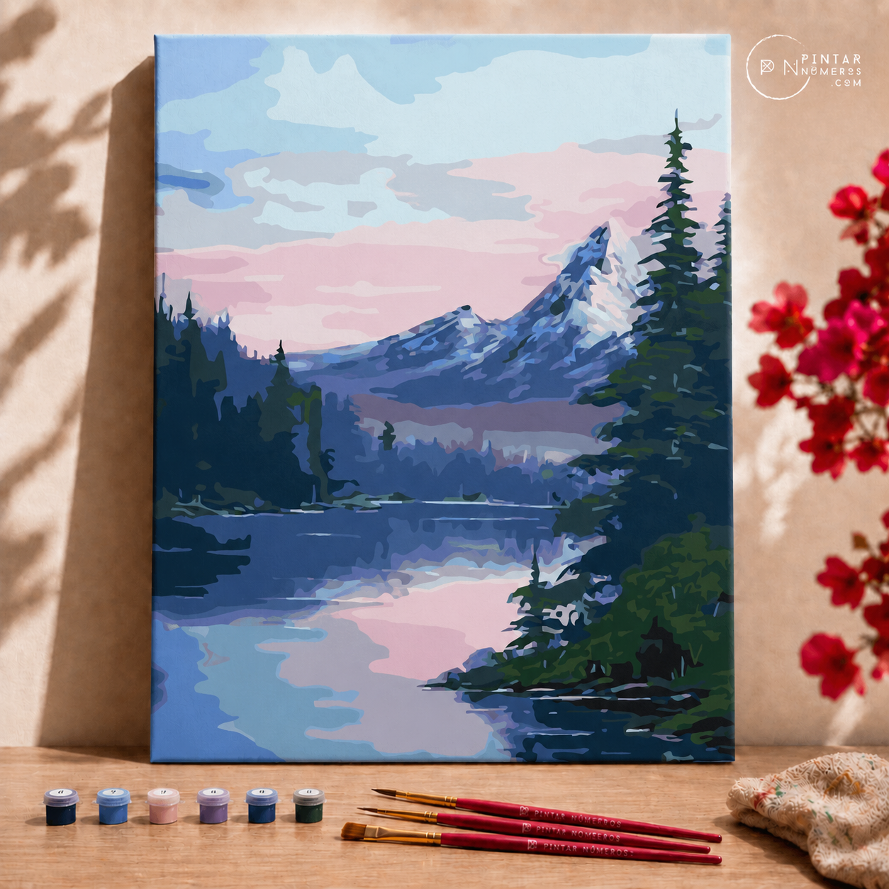 Amanecer en el bosque -  Pintar Números