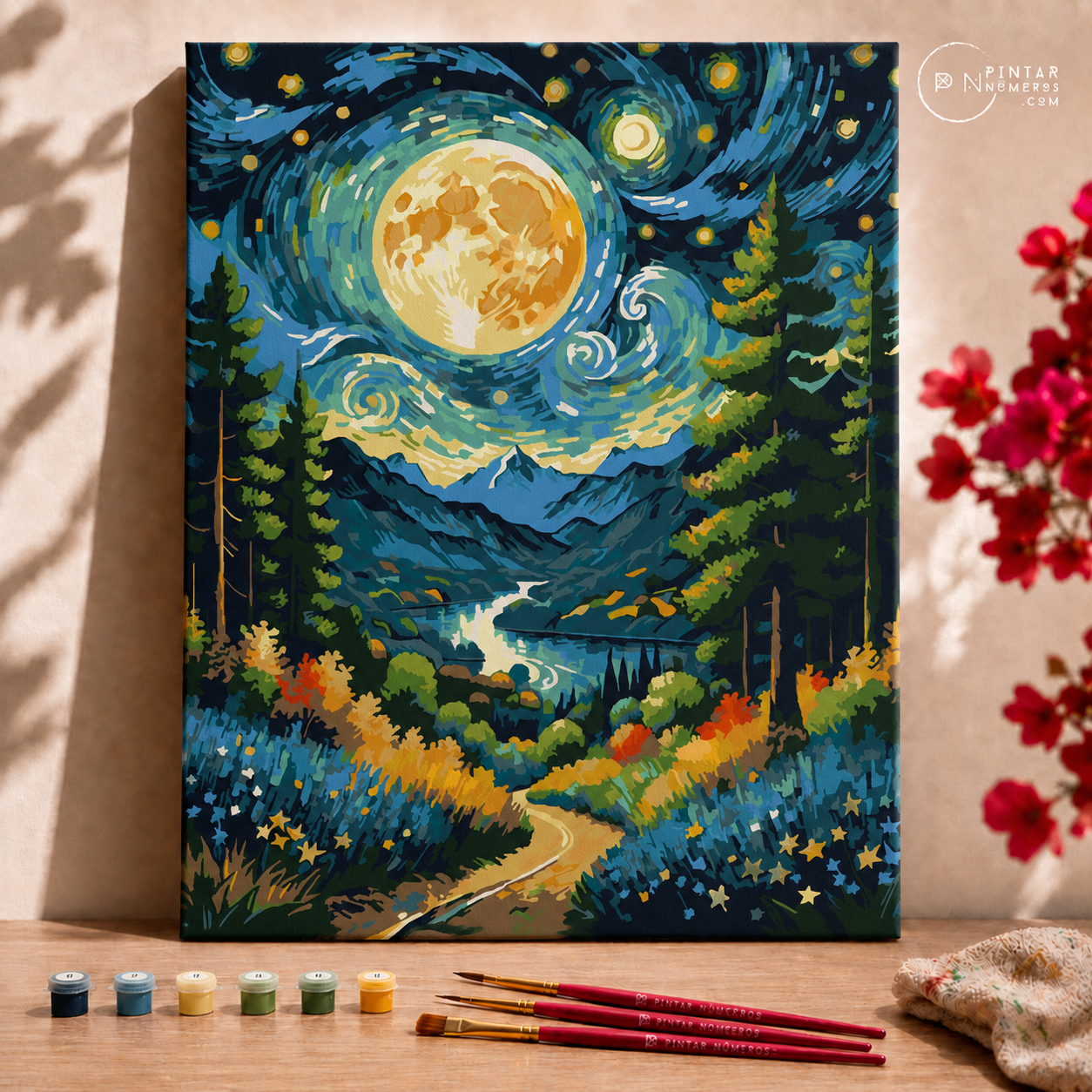 Bosque Van Gogh -  Pintar Números