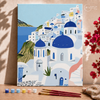 Santorini Minimalista -  Pintar Números