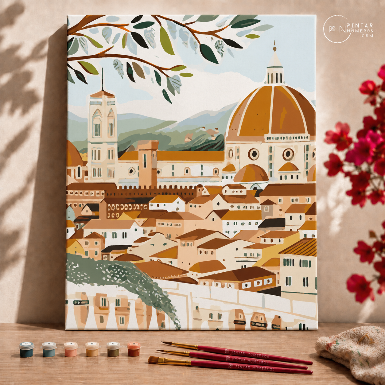Ilustração de Florença  -  Pintar Números