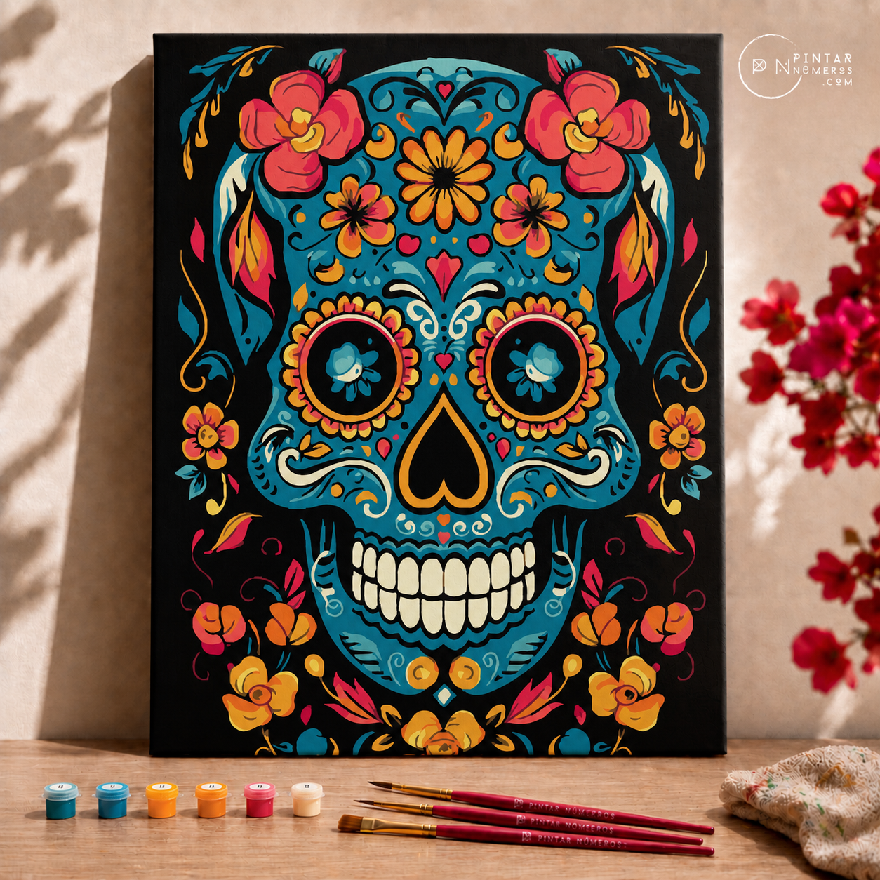 Crânio colorido  -  Pintar Números®