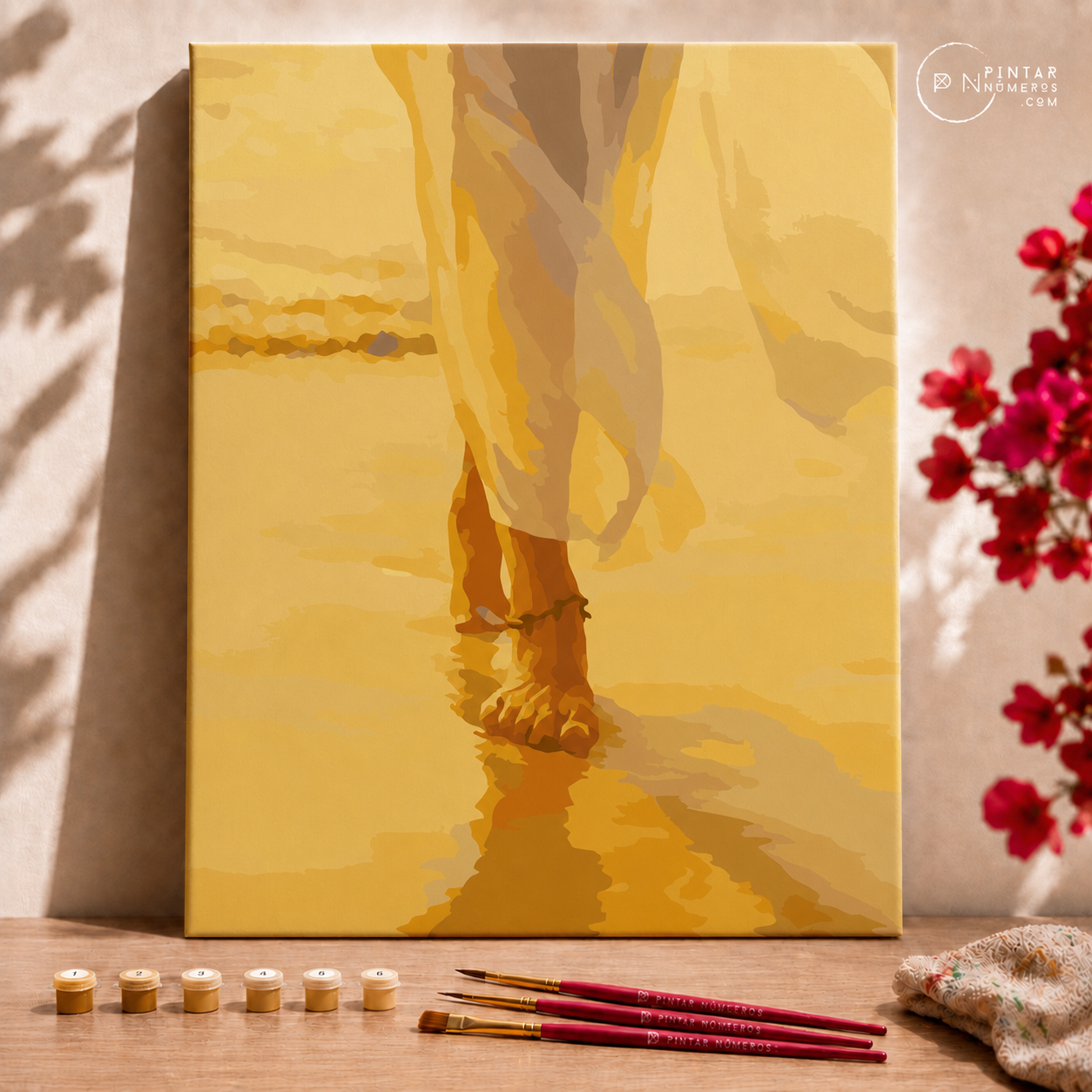 Feet in the sand  - Pintar Números®