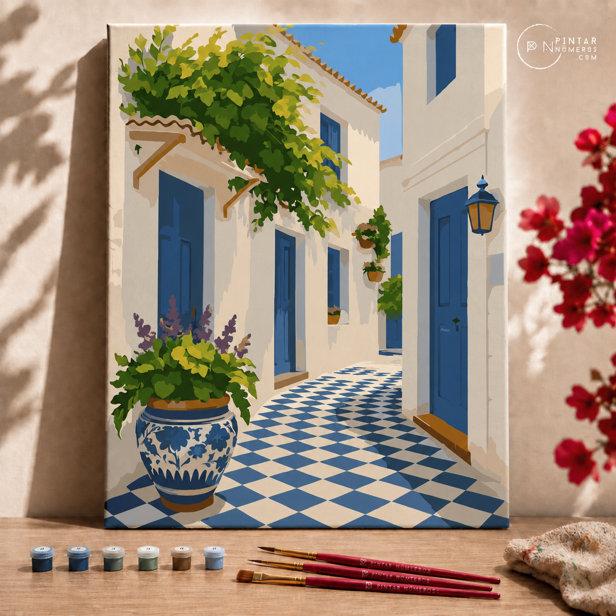 Callejón azul -  Pintar Números