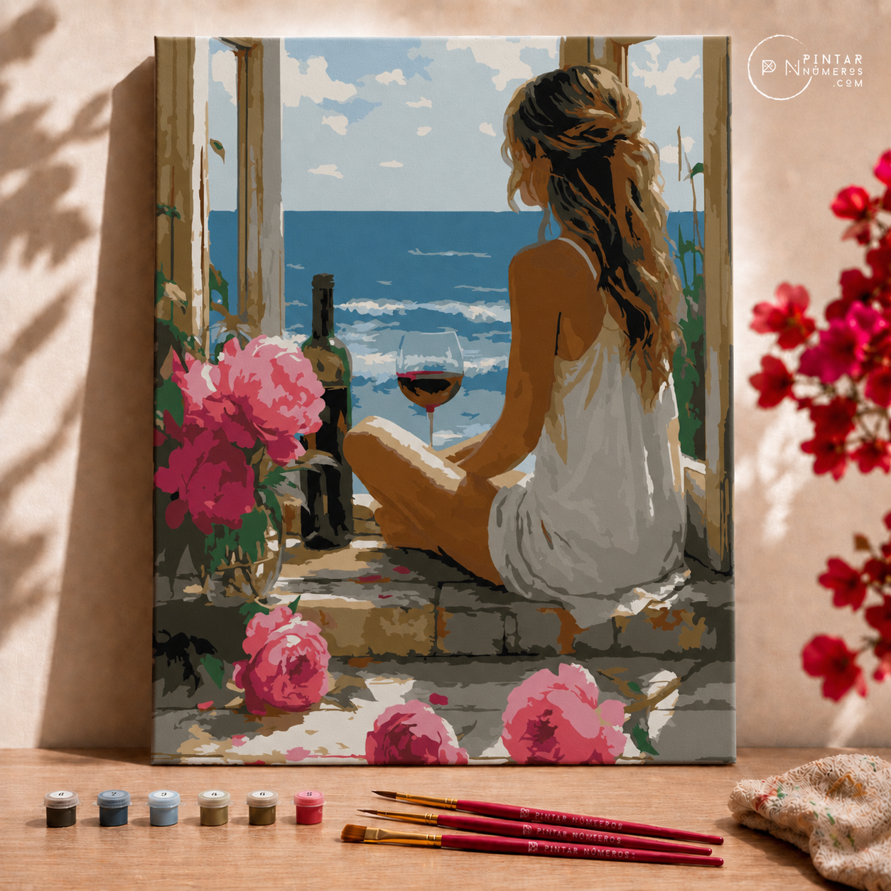 Wine by the sea  -  Pintar Números®