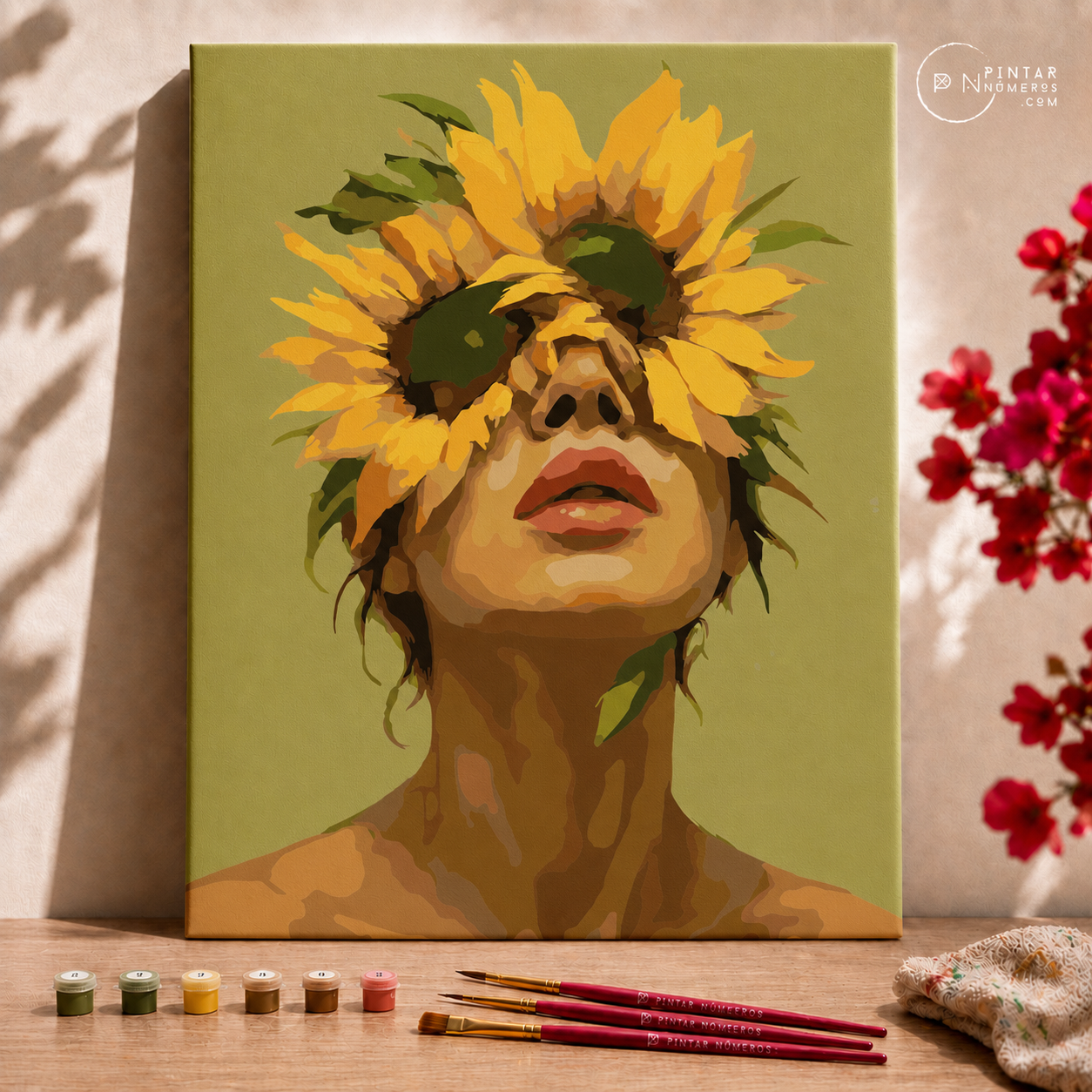 Mujer girasol - Pintar Números®