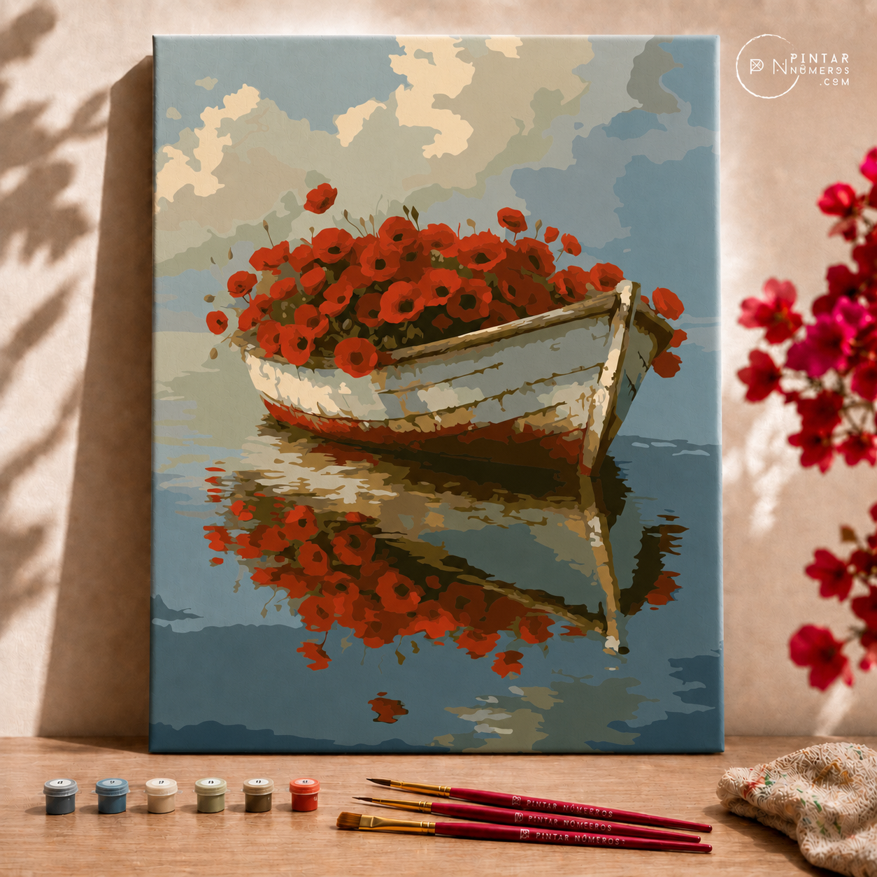 Barco con flores - Pintar Números®