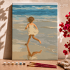 Niña en la playa -  Pintar Números®