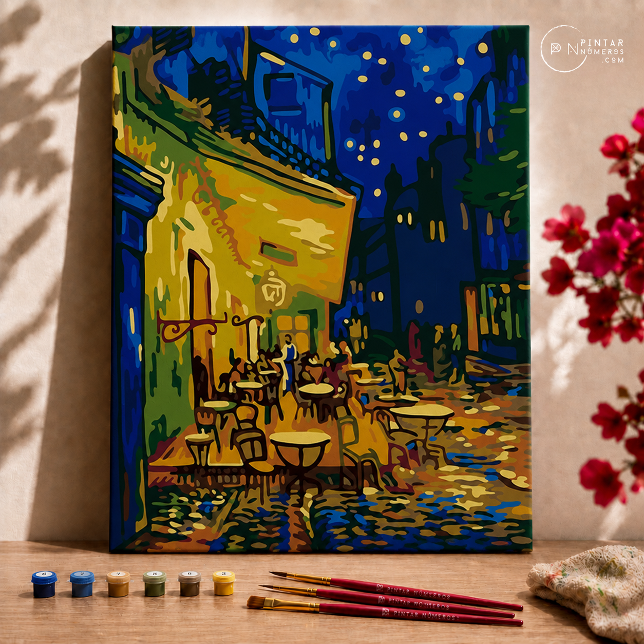 Terraza de café por la noche de Vincent Van Gogh - Pintar Números®