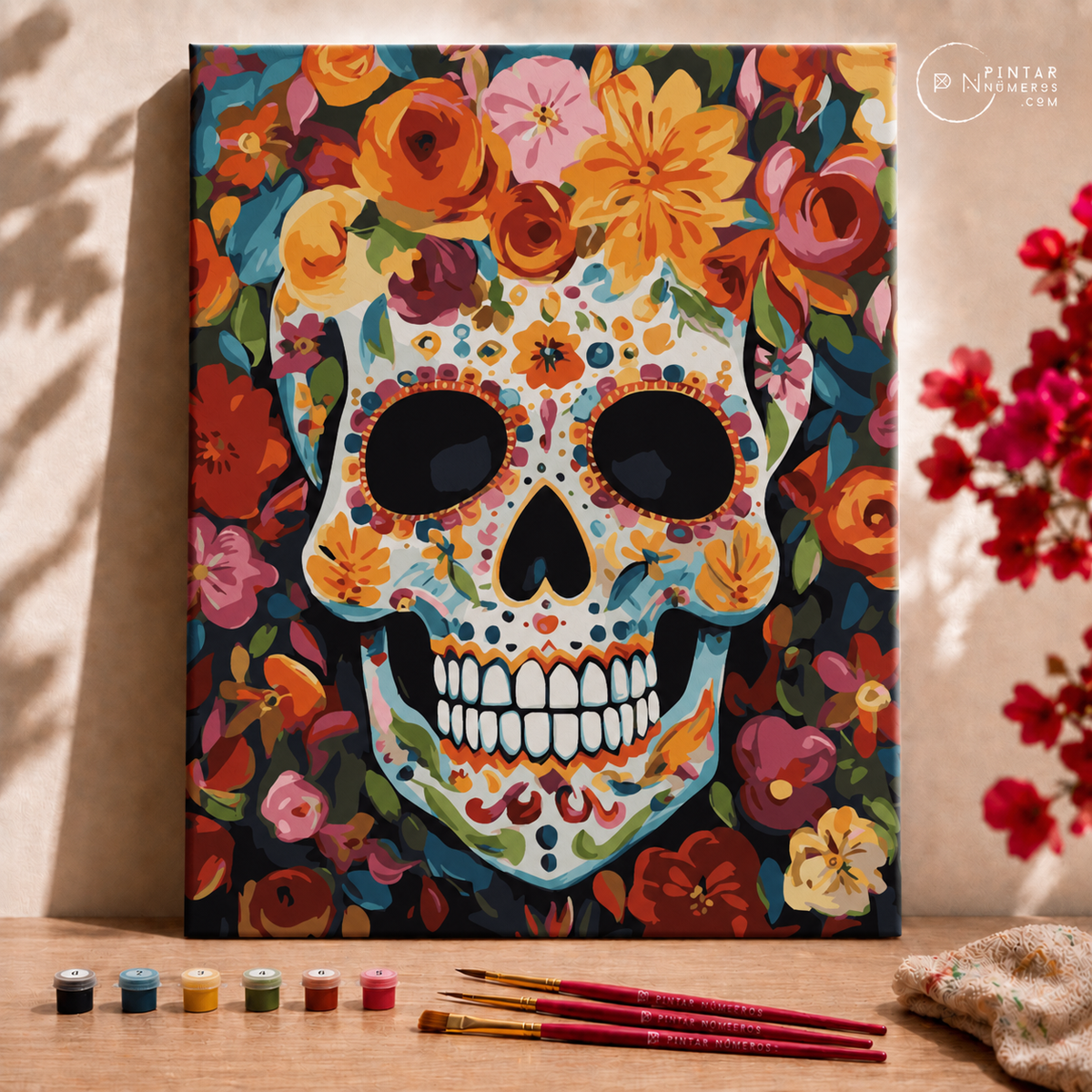 Calavera floral - Pintar Números®