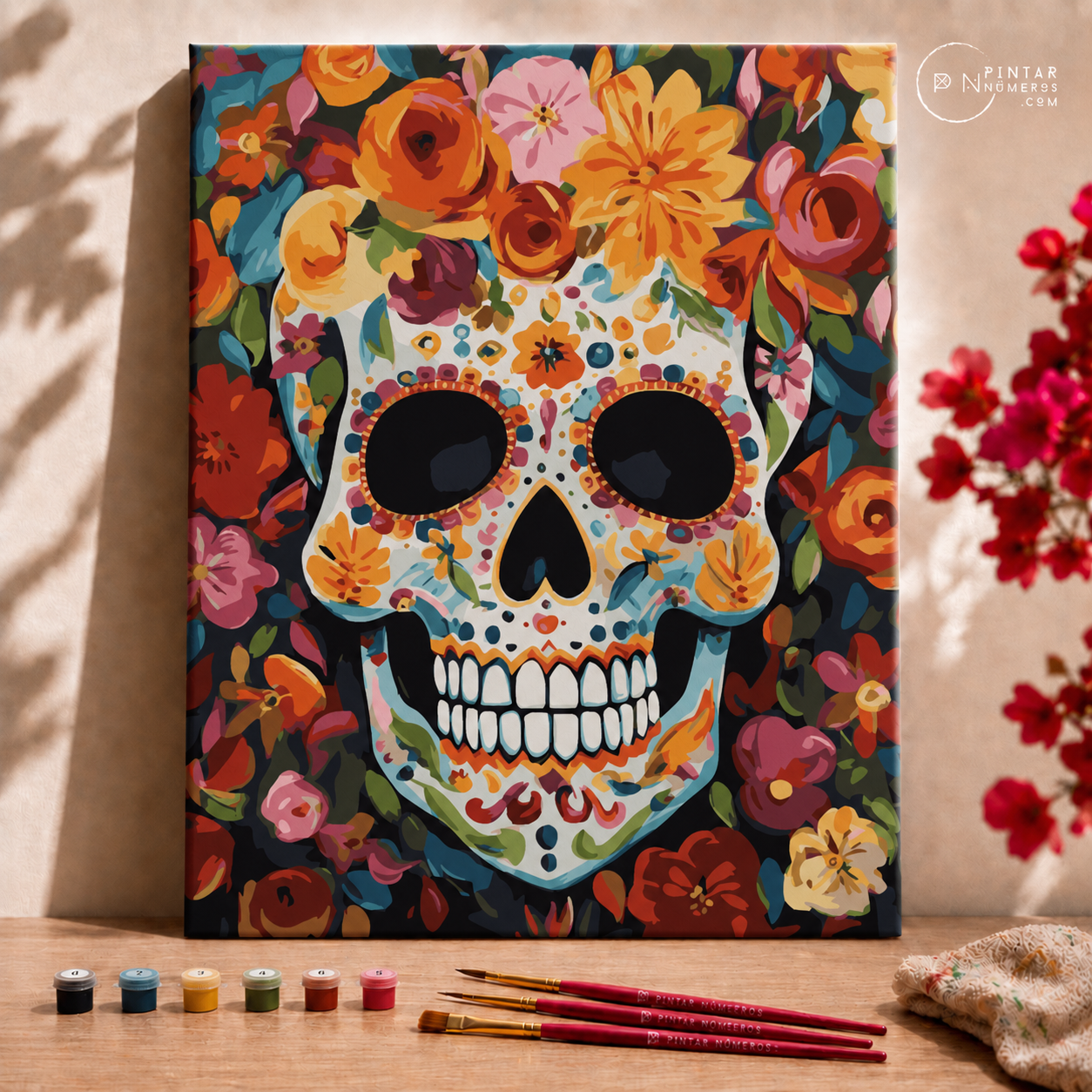 Caveira floral  - Pintar Números®