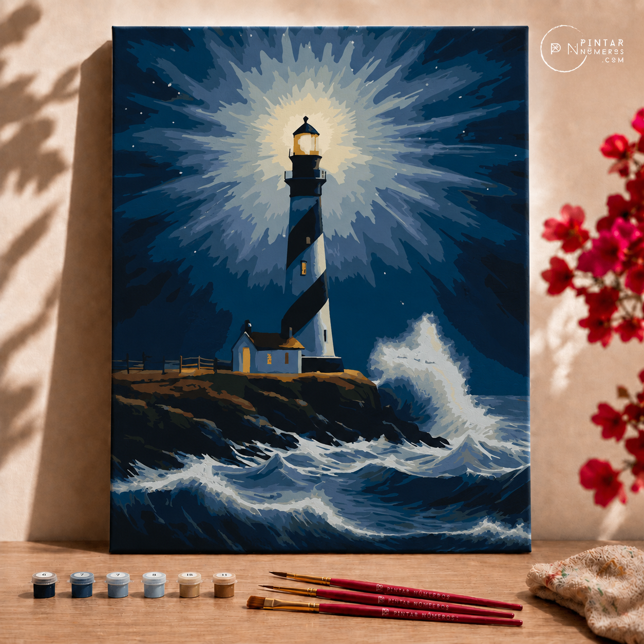 Faro nocturno - Pintar Números®
