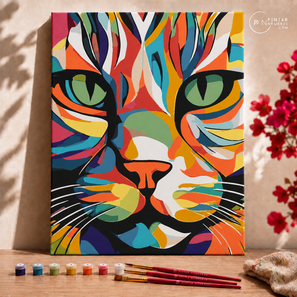 gato abstrato  - Pintar Números®