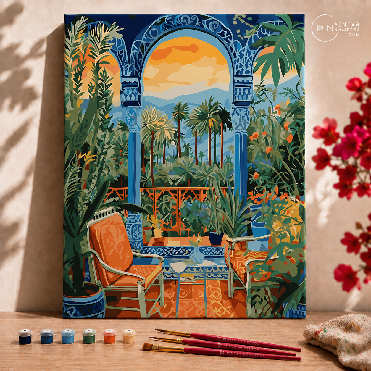 Vistas do oásis  -  Pintar Números®