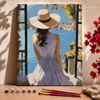 Mujer mirando al mar -  Pintar Números®