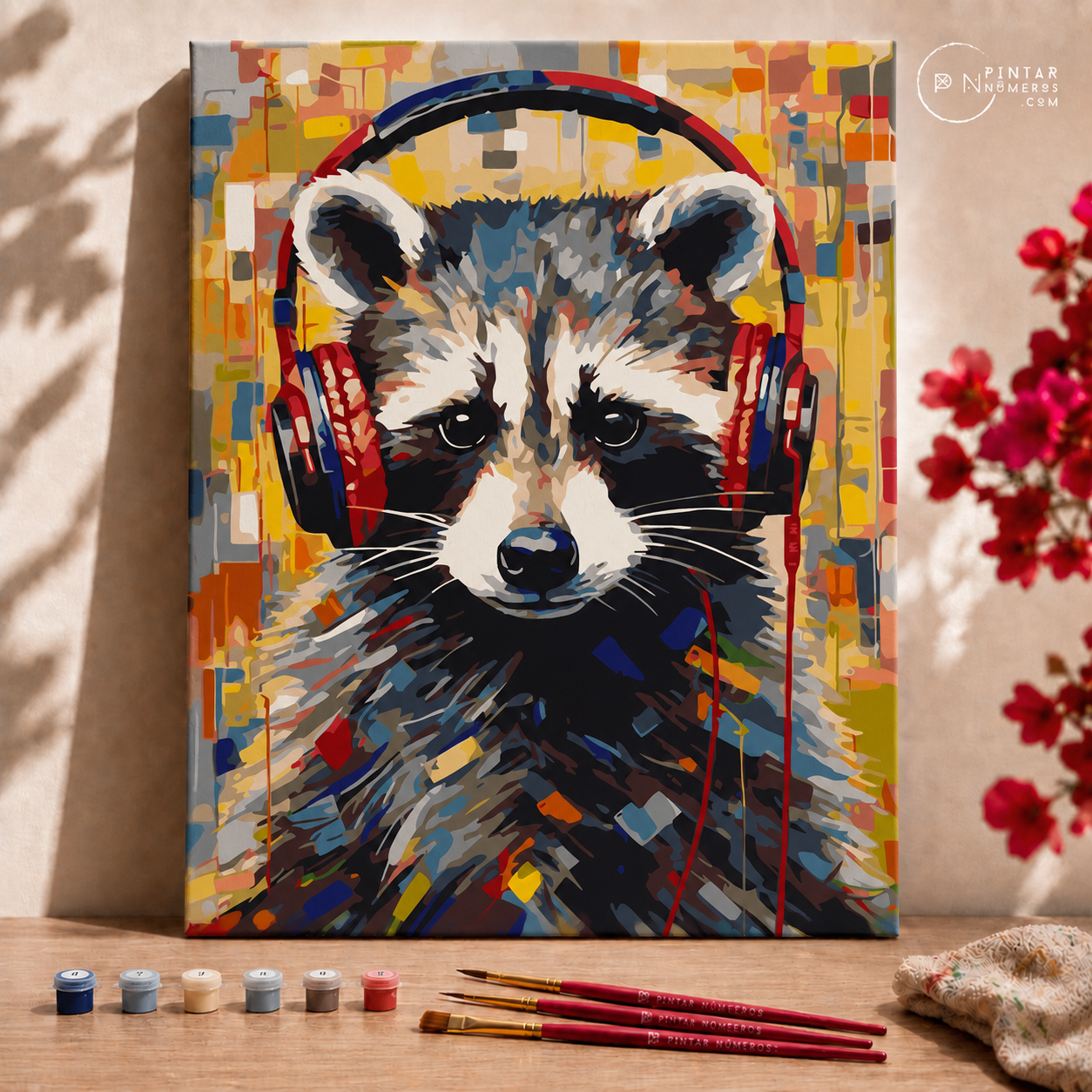 Funny Raccoon  -  Pintar Números®