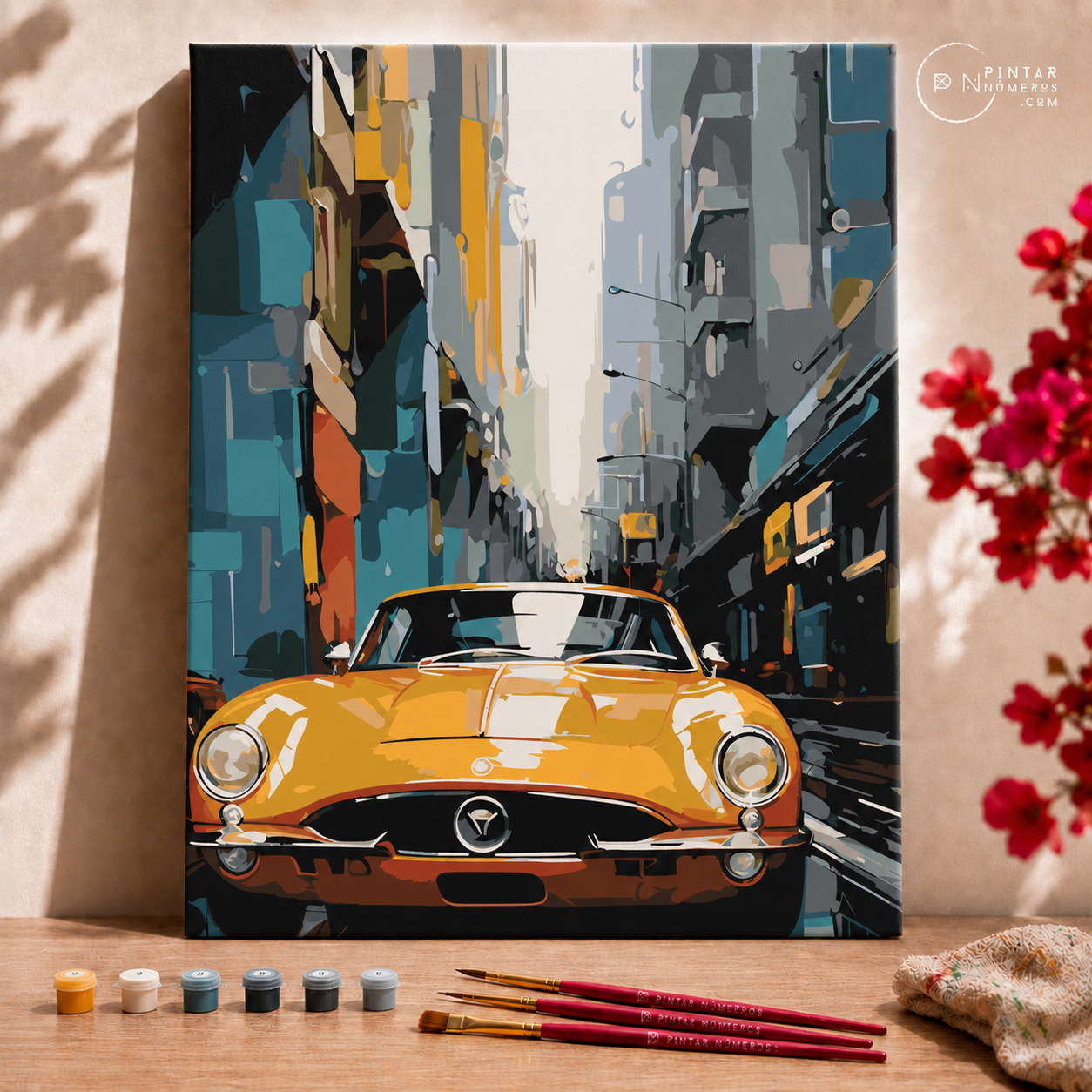 Yellow car  - Pintar Números®