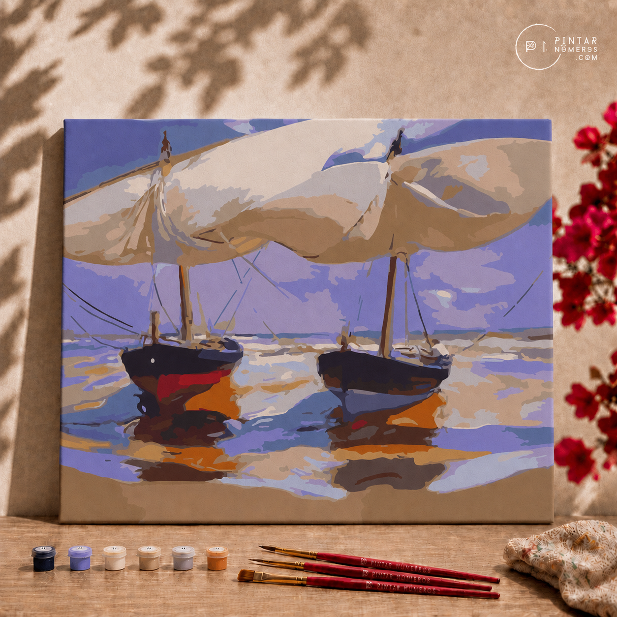 Navios encalhados de Joaquín Sorolla  - Pintar Números®