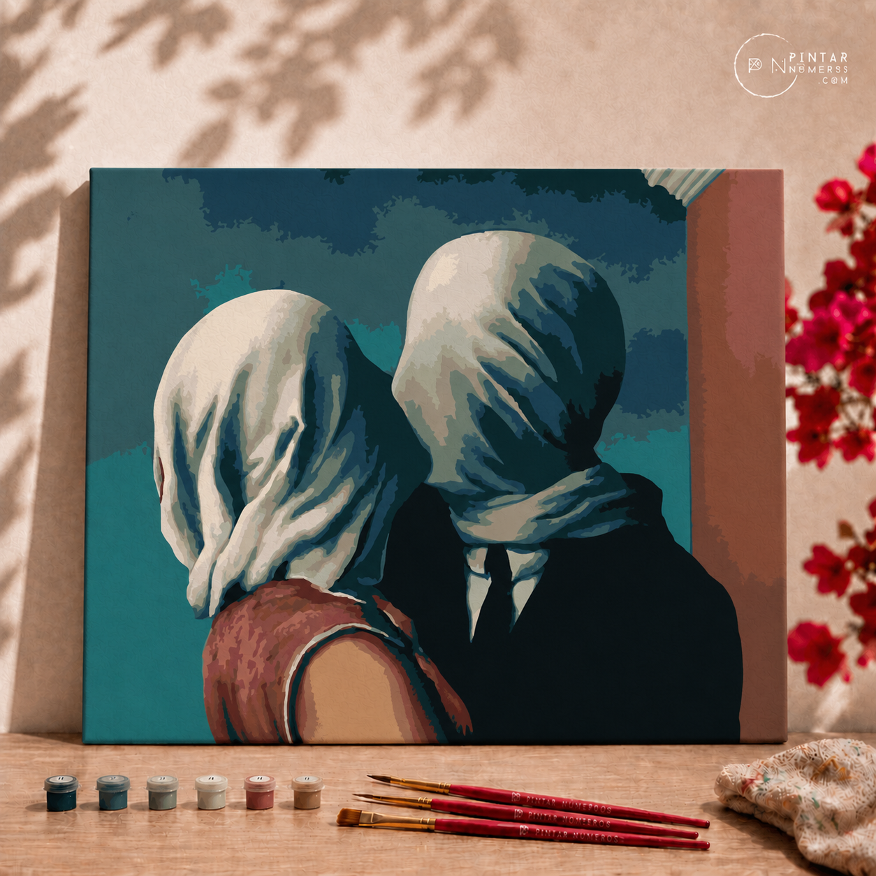 Los amantes de Renee Magritte - Pintar Números®