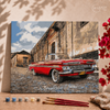 Carro conversível vermelho Cuba  - Pintar Números®
