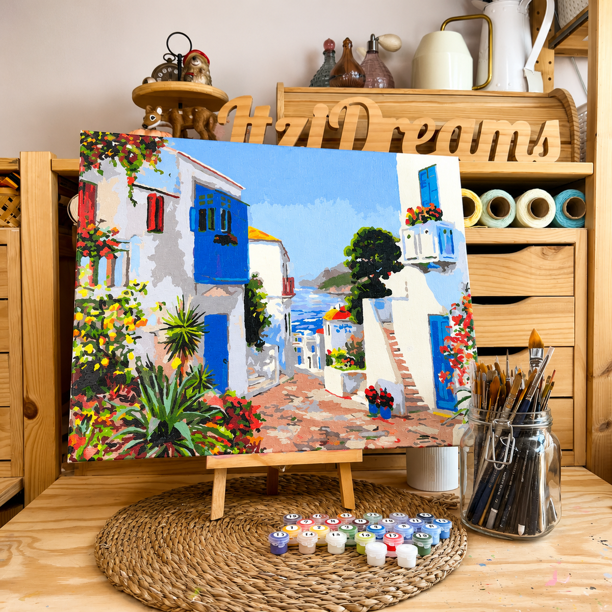 Cidade mediterrânea  - Pintar Números®