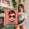 Audrey Hepburn Rojo - Pintar Números®