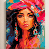 Mujer pop colores -  Pintar Números®