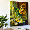 Girasoles en la Ventana - Pintar Números®