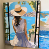Mujer mirando al mar -  Pintar Números®