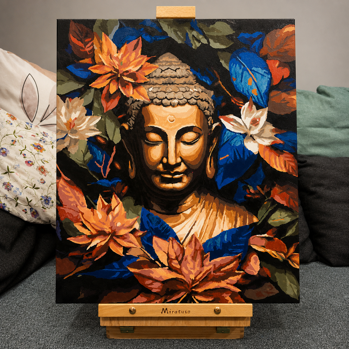 Buda Floral Metalizado - Pintar Números®