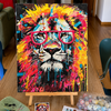 Leão com óculos   -  Pintar Números®