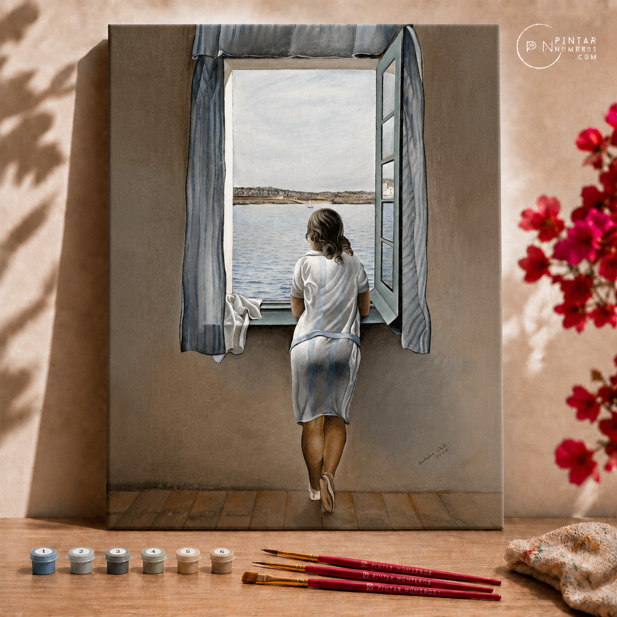 Muchacha en la Ventana, Salvador Dalí - Pintar Números®