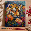 Tigre entre flores  - Pintar Números®