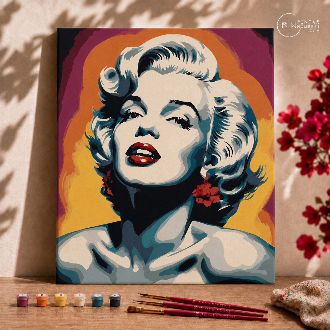 Arte pop de Marilyn Monroe  - Pintar Números®