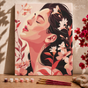 Mulher renascida entre flores  -  Pintar Números®