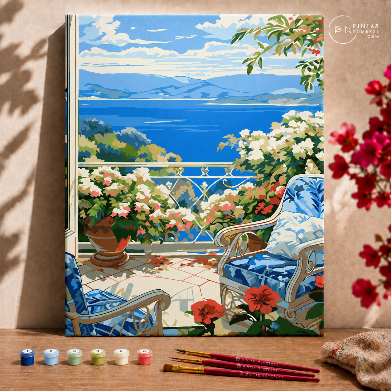Armchair with sea views  -  Pintar Números®
