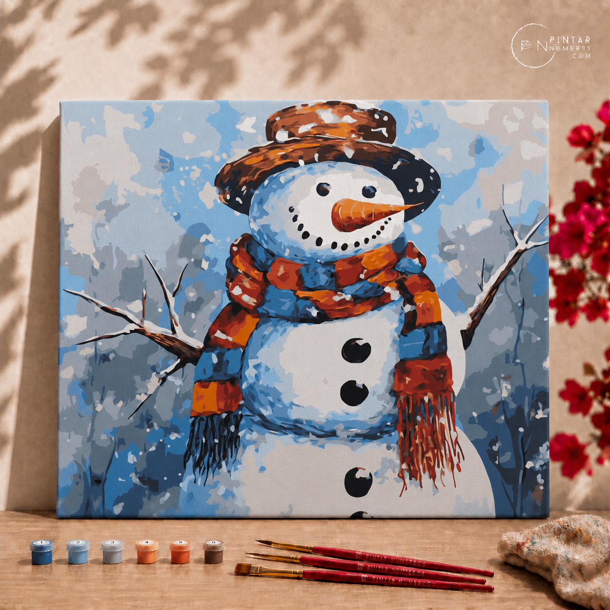 boneco de neve  -  Pintar Números®