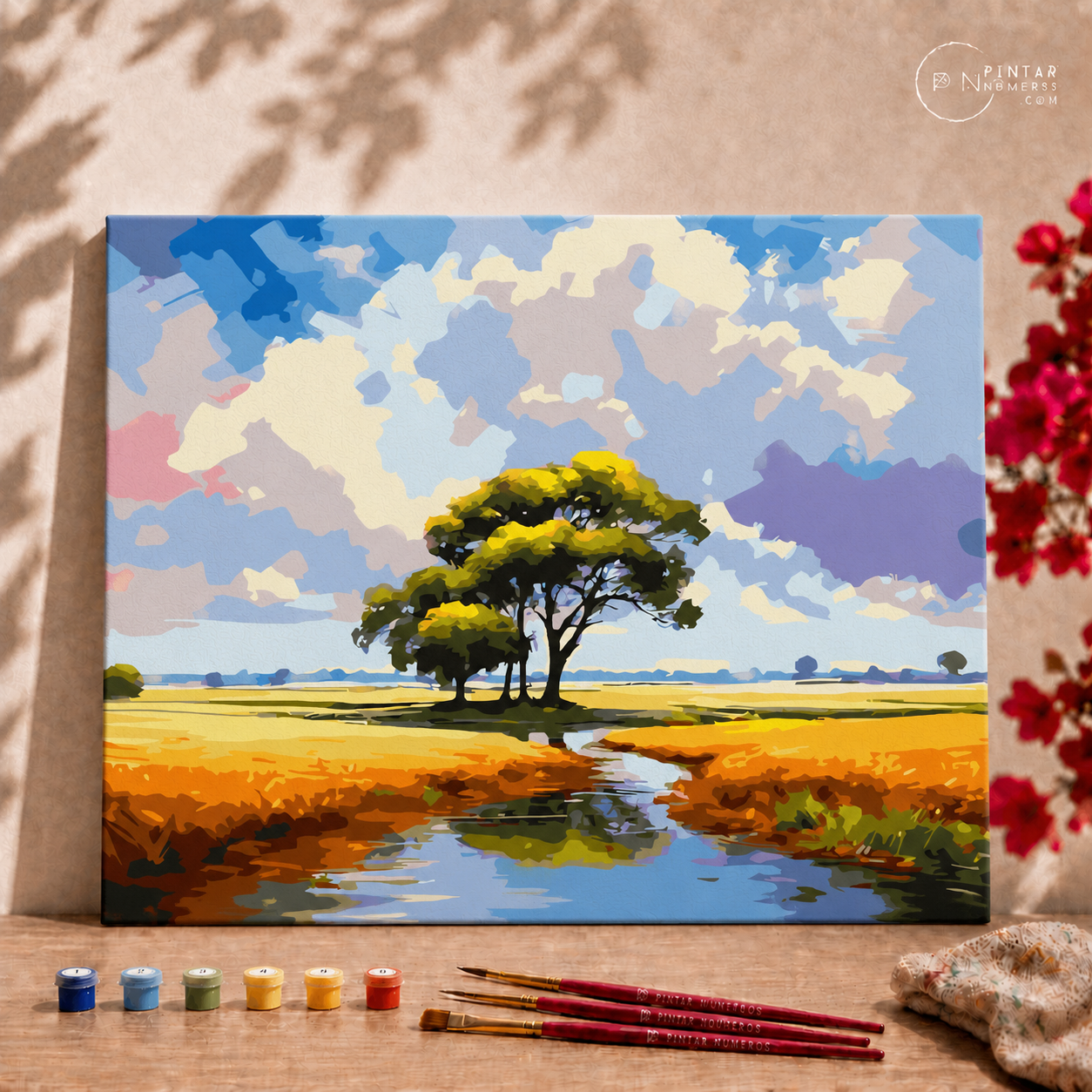 Árbol en el campo -  Pintar Números®
