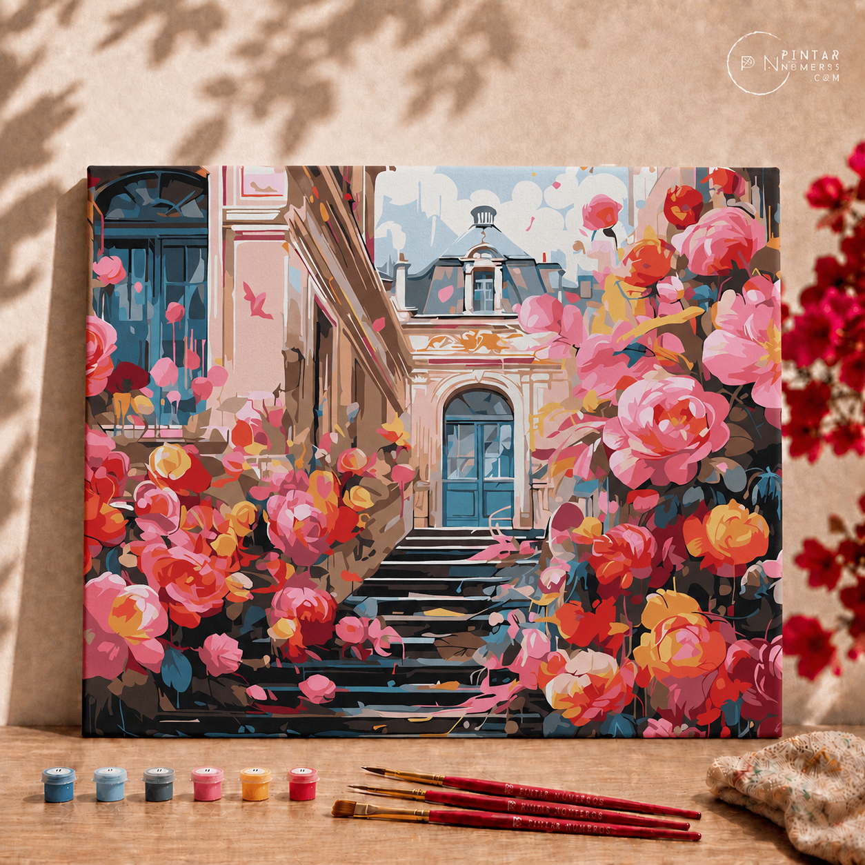 Entrada floral  -  Pintar Números®